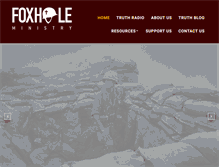 Tablet Screenshot of foxholeministry.com